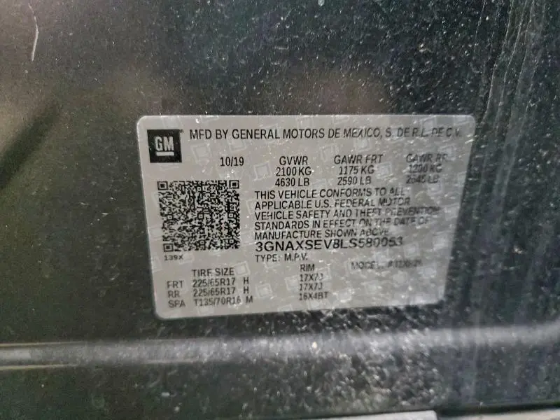 2020 CHEVROLET EQUINOX LS  