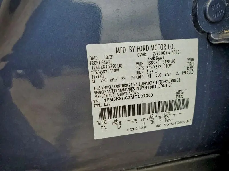 2021 FORD EXPLORER PLATINUM  