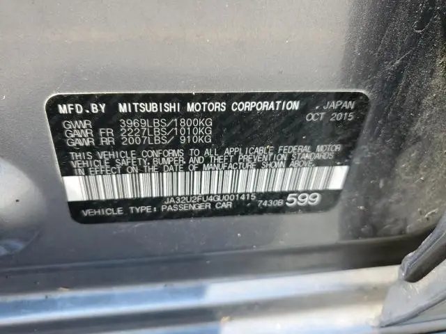 2016 MITSUBISHI LANCER ES  