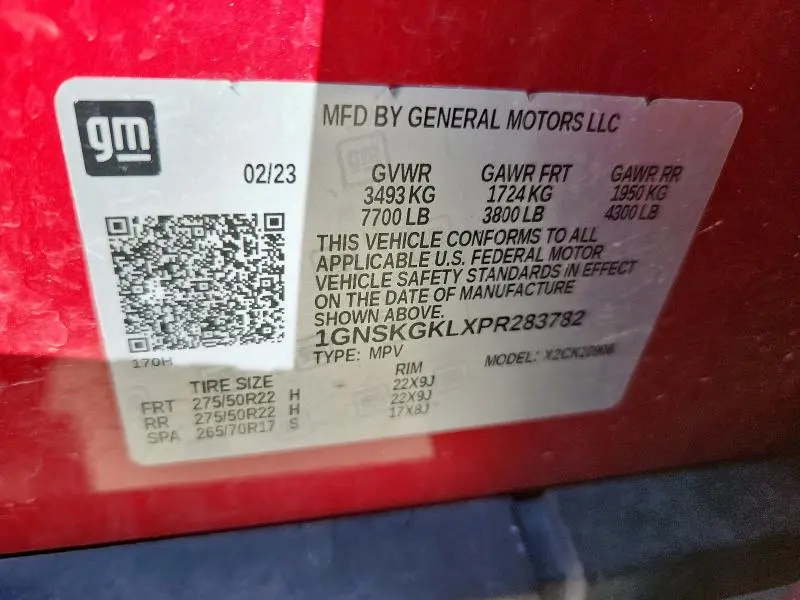 2023 CHEVROLET SUBURBAN K1500 HIGH COUNTRY  