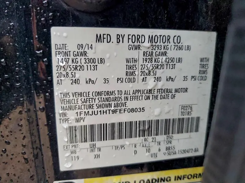 2015 FORD EXPEDITION XLT  