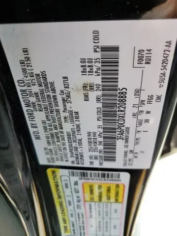 2020 FORD FUSION SEL  