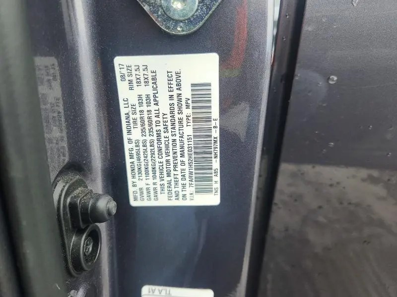 2017 HONDA CR-V EX  
