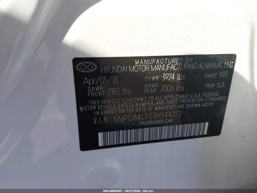 2018 HYUNDAI ELANTRA SEL