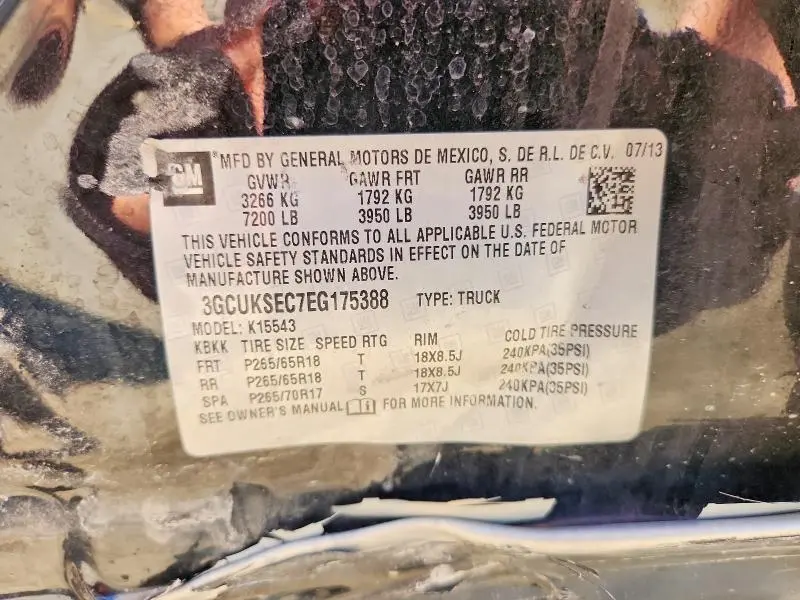 2014 CHEVROLET SILVERADO K1500 LTZ  