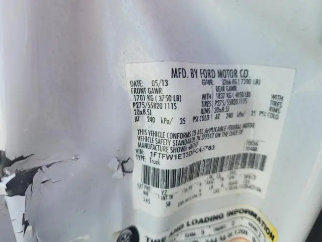 2013 FORD F150 SUPERCREW  