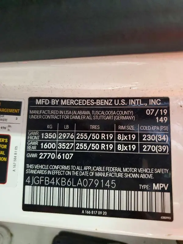 2020 MERCEDES-BENZ GLE 350 4MATIC  