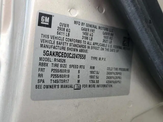 2012 BUICK ENCLAVE   