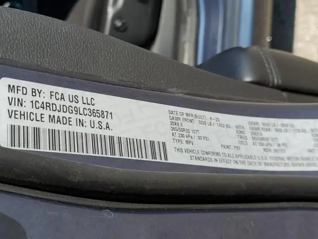 2020 DODGE DURANGO GT  