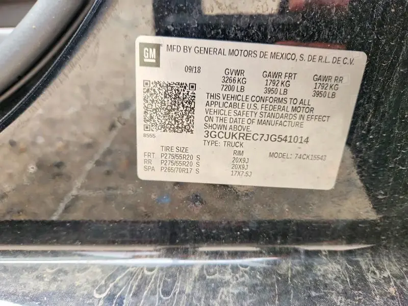 2018 CHEVROLET SILVERADO   