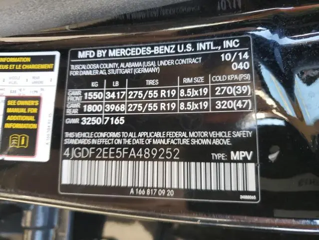 2015 MERCEDES-BENZ GL 350 BLUETEC  