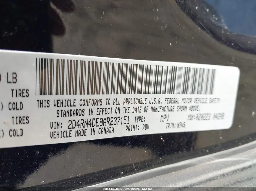 2010 DODGE GRAND CARAVAN SE