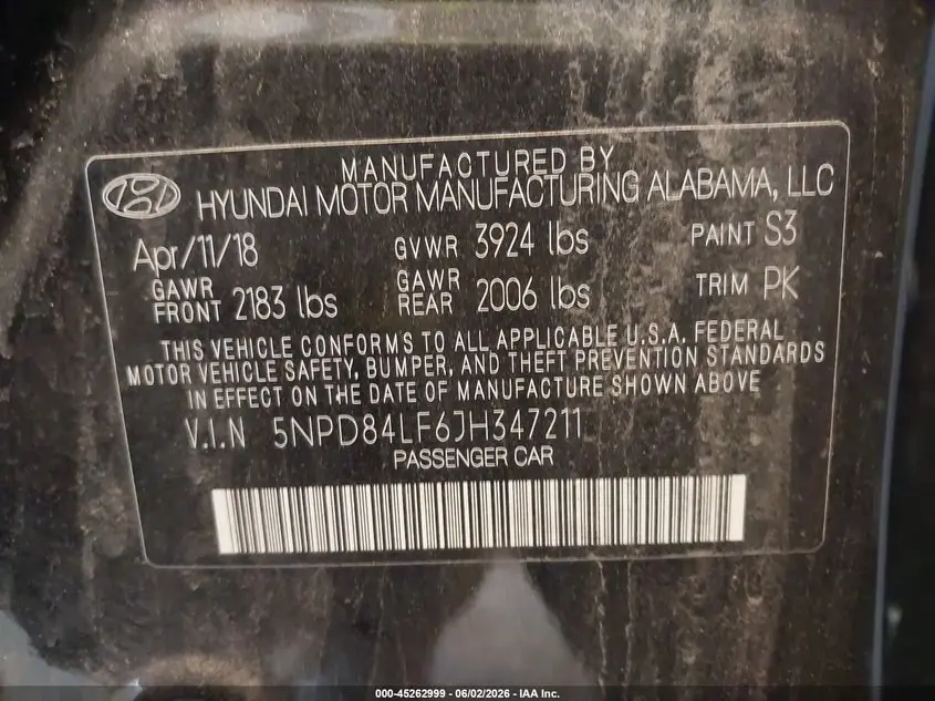 2018 HYUNDAI ELANTRA SEL