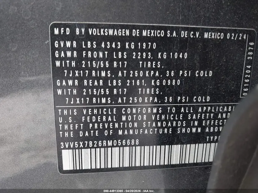 2024 VOLKSWAGEN TAOS 1.5T S