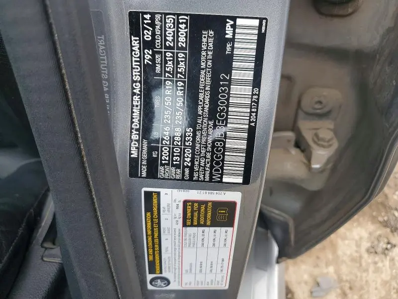 2014 MERCEDES-BENZ GLK 350 4MATIC  