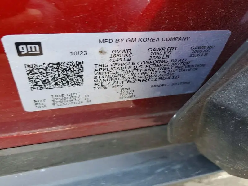 2024 CHEVROLET TRAX   