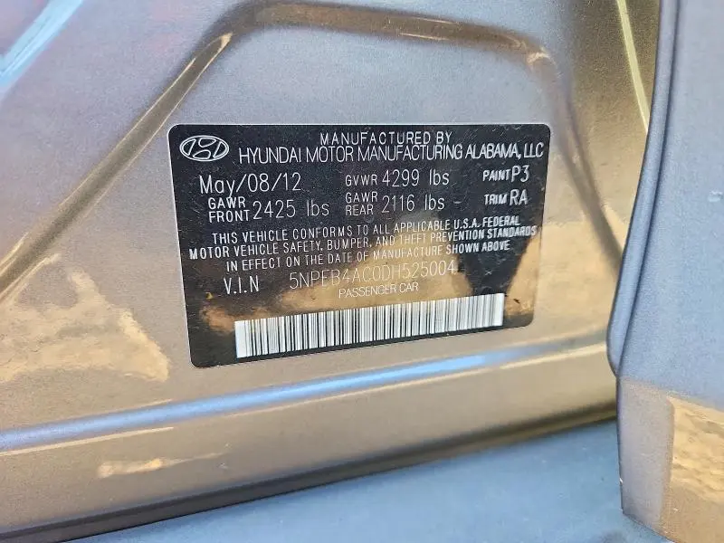 2013 HYUNDAI SONATA GLS  