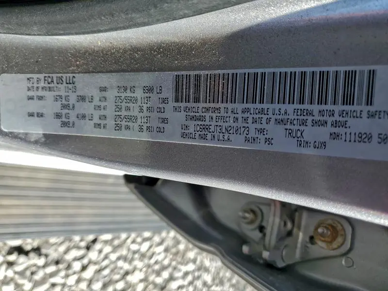 2020 RAM 1500 LARAMIE  