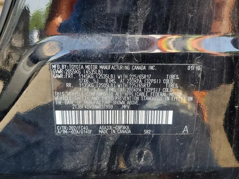 2010 TOYOTA RAV4 BASE  