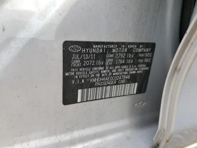 2012 HYUNDAI ELANTRA GLS  