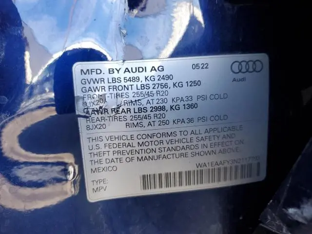 2022 AUDI Q5 PREMIUM PLUS 45  