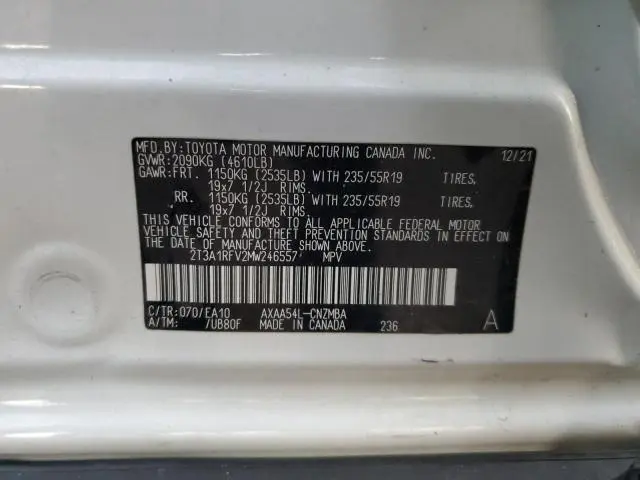 2021 TOYOTA RAV4 XLE PREMIUM  