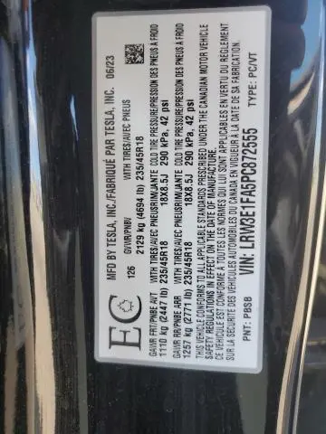 2023 TESLA MODEL 3   