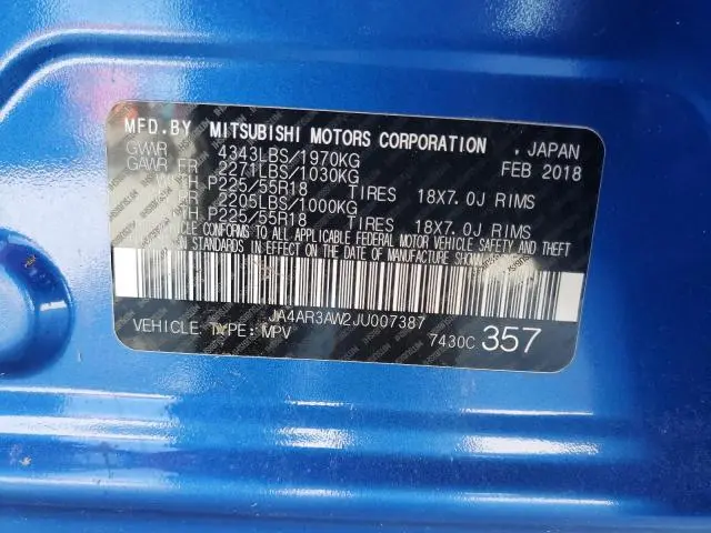 2018 MITSUBISHI OUTLANDER SPORT ES