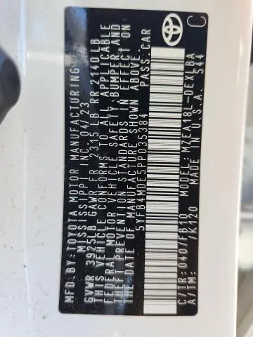 2023 TOYOTA COROLLA LE  