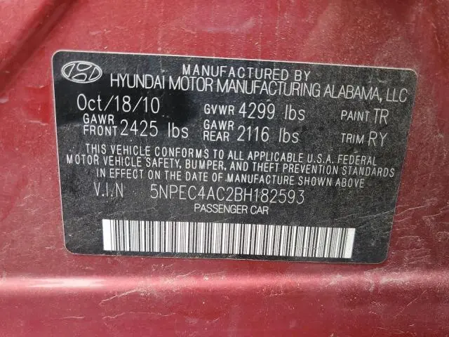 2011 HYUNDAI SONATA SE  
