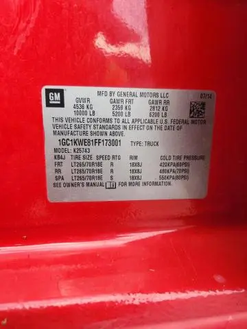 2015 CHEVROLET SILVERADO K2500 HEAVY DUTY LTZ  