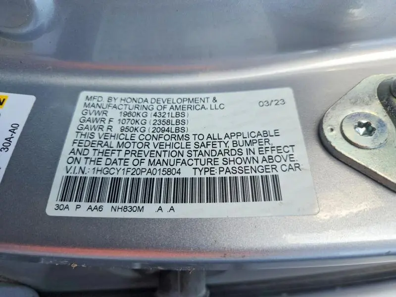 2023 HONDA ACCORD LX  