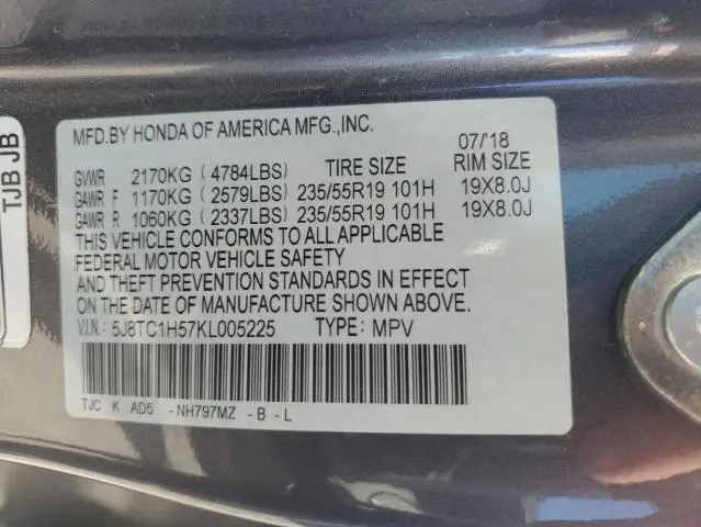 2019 ACURA RDX TECHNOLOGY  