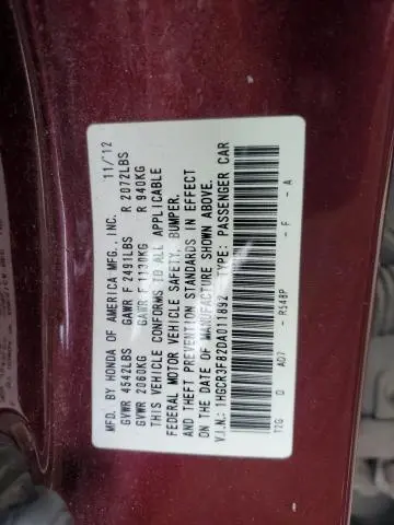 2013 HONDA ACCORD EXL  