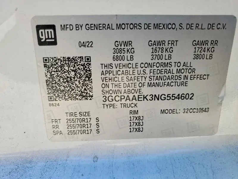 2022 CHEVROLET SILVERADO C1500  