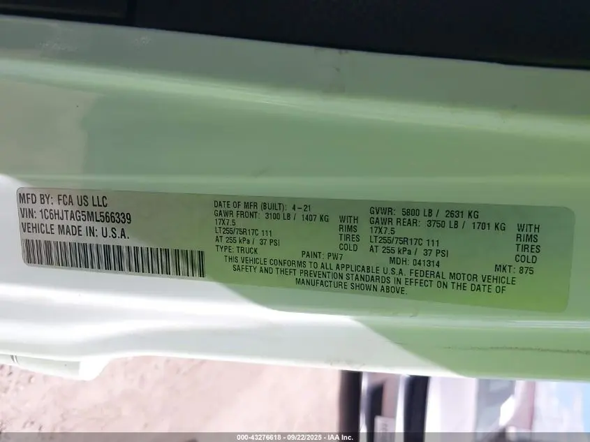 2021 JEEP GLADIATOR WILLYS 4X4