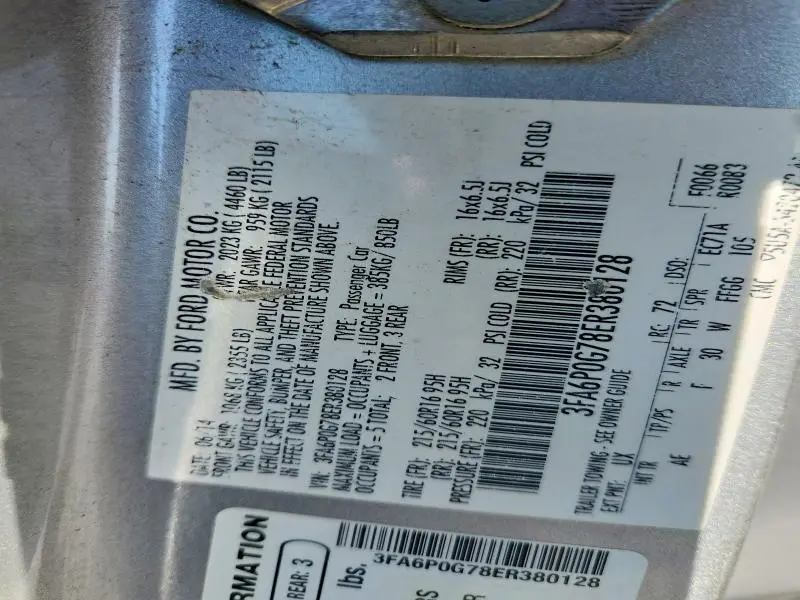 2014 FORD FUSION S  