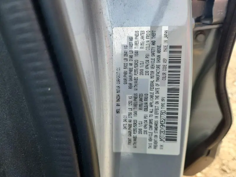 2021 MAZDA CX-9 GRAND TOURING  