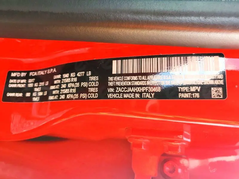 2017 JEEP RENEGADE SPORT  