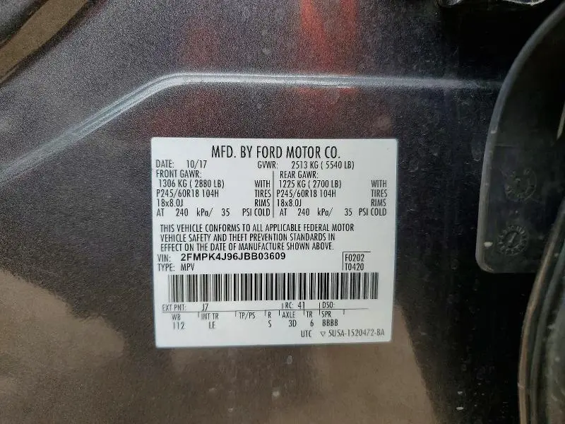 2018 FORD EDGE SEL  