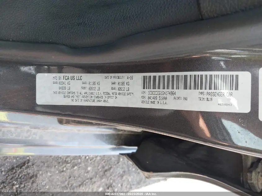 2016 CHRYSLER 200 C