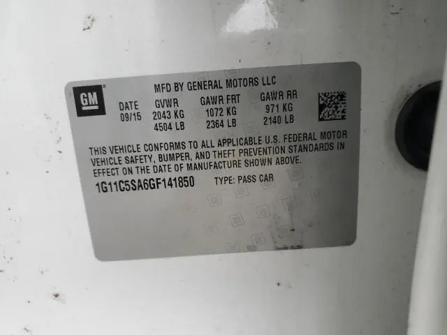 2016 CHEVROLET MALIBU LIMITED LT  