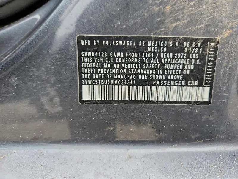 2021 VOLKSWAGEN JETTA S  