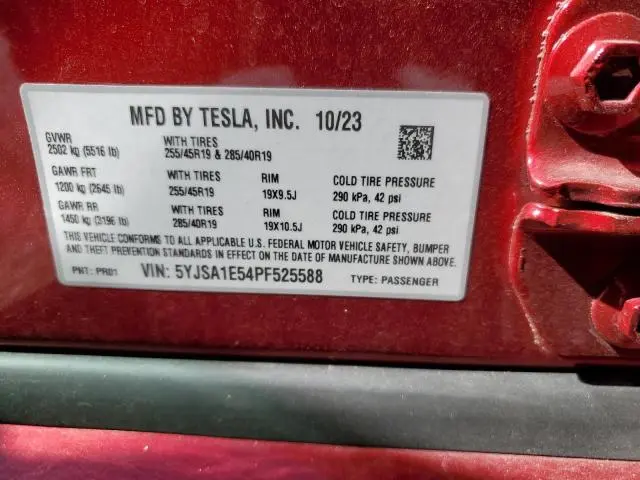 2023 TESLA MODEL S   