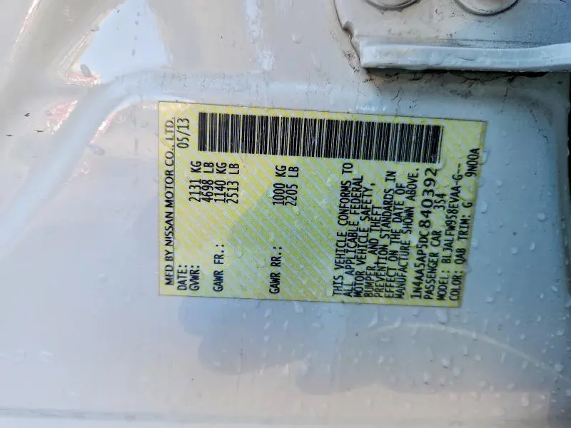 2013 NISSAN MAXIMA 3.5 S  