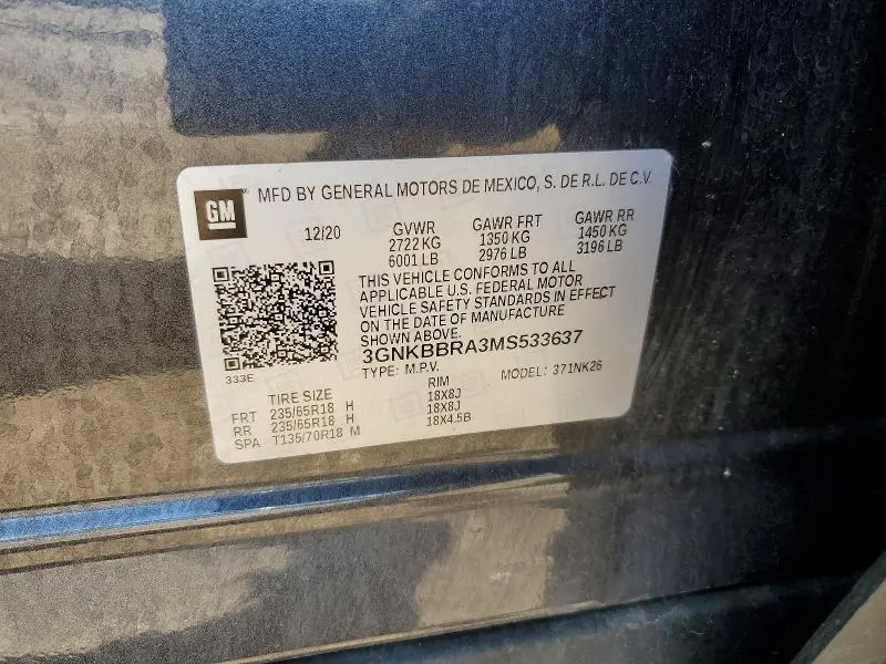2021 CHEVROLET BLAZER 1LT  