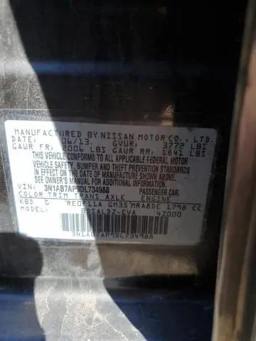 2013 NISSAN SENTRA S  