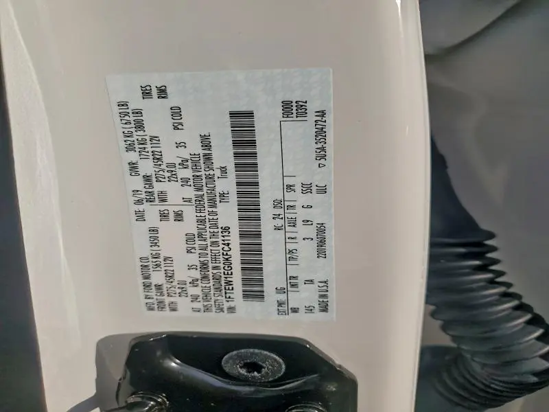 2019 FORD F150 SUPERCREW  