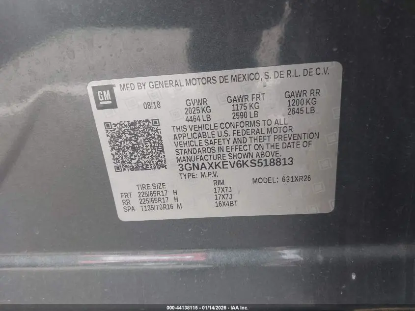 2019 CHEVROLET EQUINOX LT