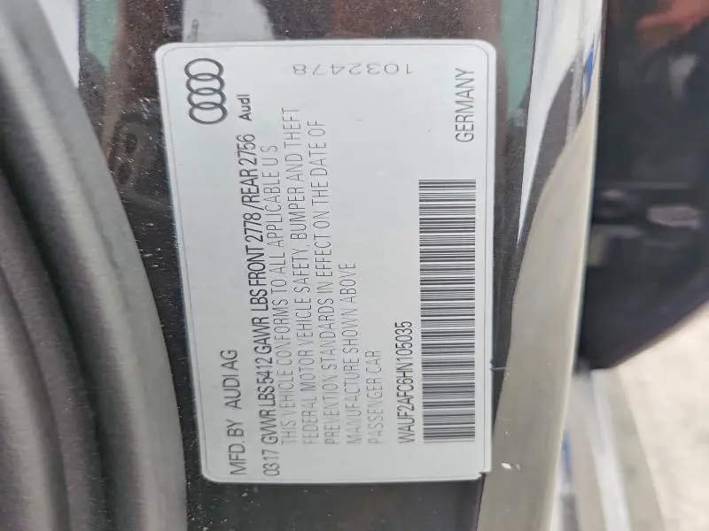2017 AUDI A6 PREMIUM PLUS  